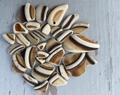brown and tan beach pottery,Scottish beach finds, sea pottery, surf tumbled pottery, vintage pottery,jewelry supply, ornamental sea pottery