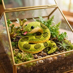 Felt Snake Sewing Pattern PDF, Python Ornament, Reptile Felt Pattern, Hand Sewing, Nursery Decor