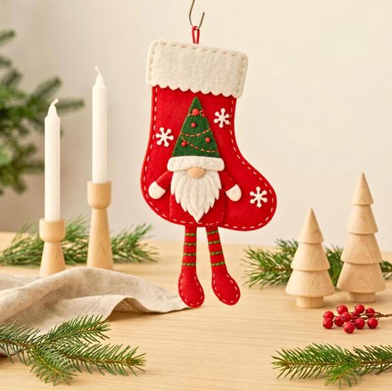 gnome pattern bundle, christmas gnome pdf, strawberry tomte, gnome mug pattern, felt stocking diy, tomte sewing pattern, tree ornament diy, felt christmas diy, 4 ornament set pdf, beginner sewing, scandi christmas, gnome lover gift, holiday decor set