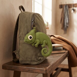 Chameleon felt sewing pattern pieces for body, head, eyes and legs
