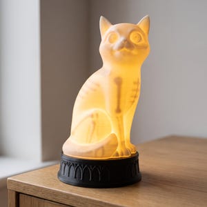 X-Ray Cat Lamp, Skeleton Cat Table Light with Color Changing LED