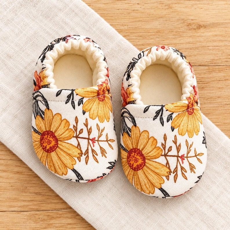 Baby Booties PDF Sewing Pattern, Lined Cotton Shoes, 6 Sizes 0–24 ...