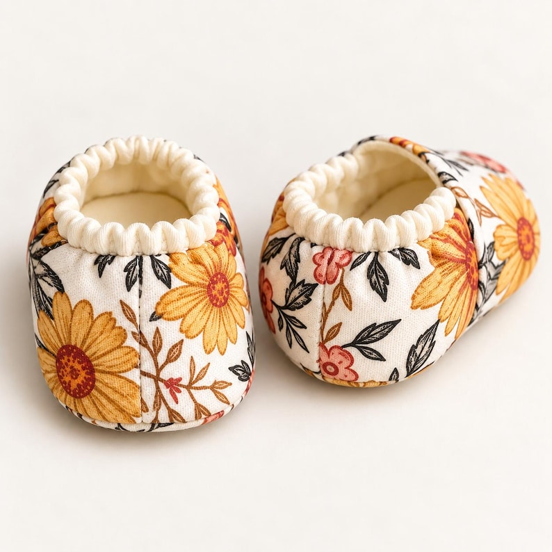 Baby Booties PDF Sewing Pattern, Lined Cotton Shoes, 6 Sizes 0–24 ...