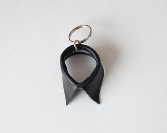 Leather Keychain - Black