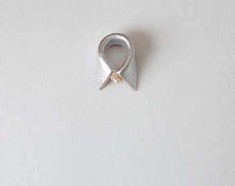 Leather Ring - Silver