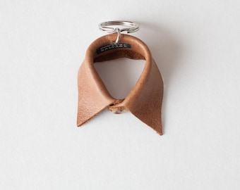 Leather Keychain - Brown