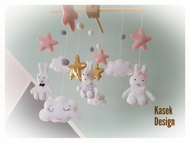 Baby Crib Mobile Musical Baby Mobile Nursery Mobile Etsy