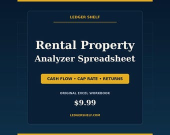 Rental Property Analyzer Spreadsheet, Rental Calculator for Google Sheets and Excel, Real Estate Deal Analysis Tool, Digital Download