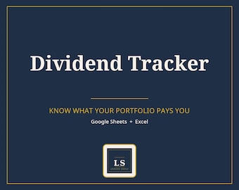 Dividend Tracker Spreadsheet, Dividend Income Tracker for Google Sheets and Excel, Passive Income Portfolio Dashboard, Digital Download