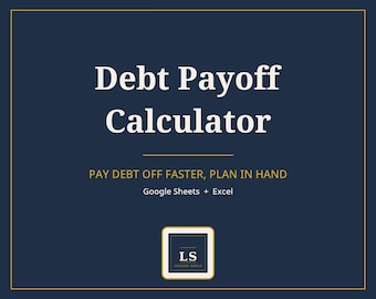 Debt Payoff Spreadsheet, Debt Snowball Calculator for Google Sheets and Excel, Debt Avalanche Payoff Planner, Digital Download
