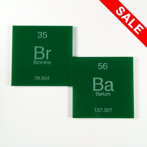 Bromine Barium Breaking Bad inspired Coasters