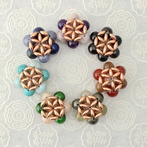 Set of 7 Seed of Life Activation Matrixes for the Chakras : Sacred Geometry Crystal Grids