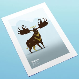 God’s Zoo: Irish Elk - A3 Art Print