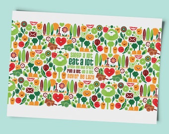 Vegetables -  Beach Boys inspired design (A3 print)