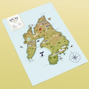 La carte du whisky d'Islay (impression A3)