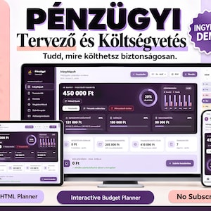 Magyar Pénzügyi Tervező – Interaktív Költségvetés Tervező / Offline HTML Tervező Előfizetés Nélkül / Megtakarítás & Adósságrendezés