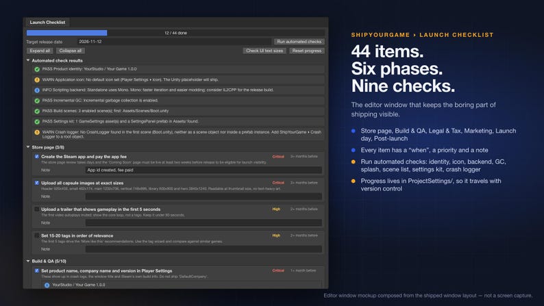 Unity Steam Launch Kit: Einstellungen, Eingabe, Speichern, Absturzprotokollierung (C#) Bild 2