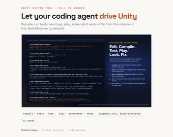 Unity Agent Bridge: Controllo della programmazione da terminale per l'editor di Unity (codice sorgente C#)