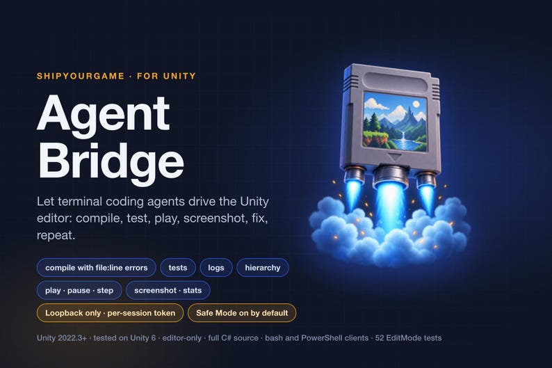 Unity Agent Bridge: Terminal Coding Control for Unity Editor (C# Source) image 6