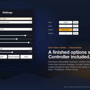 Unity Steam Launch Kit: Einstellungen, Eingabe, Speichern, Absturzprotokollierung (C#) Bild 3