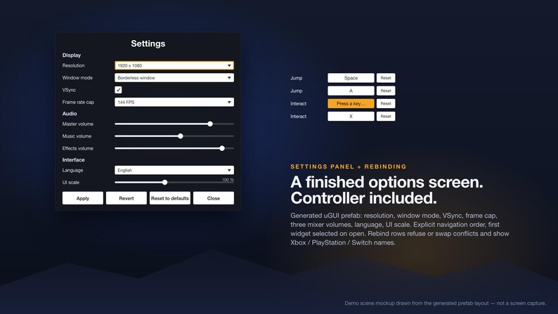 Unity Steam Launch Kit: Einstellungen, Eingabe, Speichern, Absturzprotokollierung (C#) Bild 3