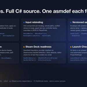 Unity Steam Launch Kit: Einstellungen, Eingabe, Speichern, Absturzprotokollierung (C#) Bild 4