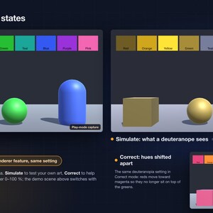 Unity 6 PC Accessibility Kit: Colorblind Filters, Text Scaling, Subtitles (C# Source) image 3