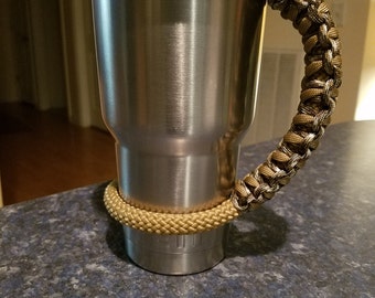 40oz Ozark Trail Tumbler Handle in Desert Warfare on Tan Rope