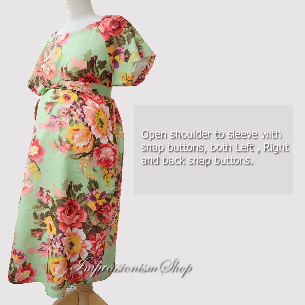 Maternity Hospital Gown Shoulder Snaps Breastfeeding Etsy