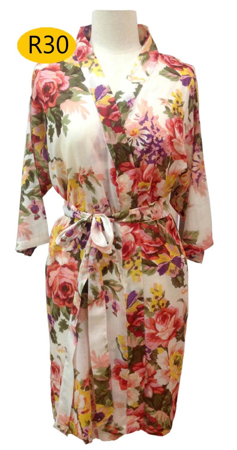 Bridal robe bridesmaid robes cheap White Ivory Blooms Robes Etsy