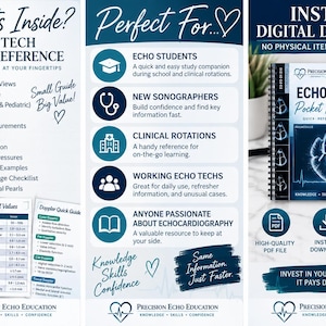 Echo Tech Pocket Reference | Studiehandledning för ekokardiografi | Snabbreferens för hjärtsonografi | Digital PDF-nedladdning bild 2
