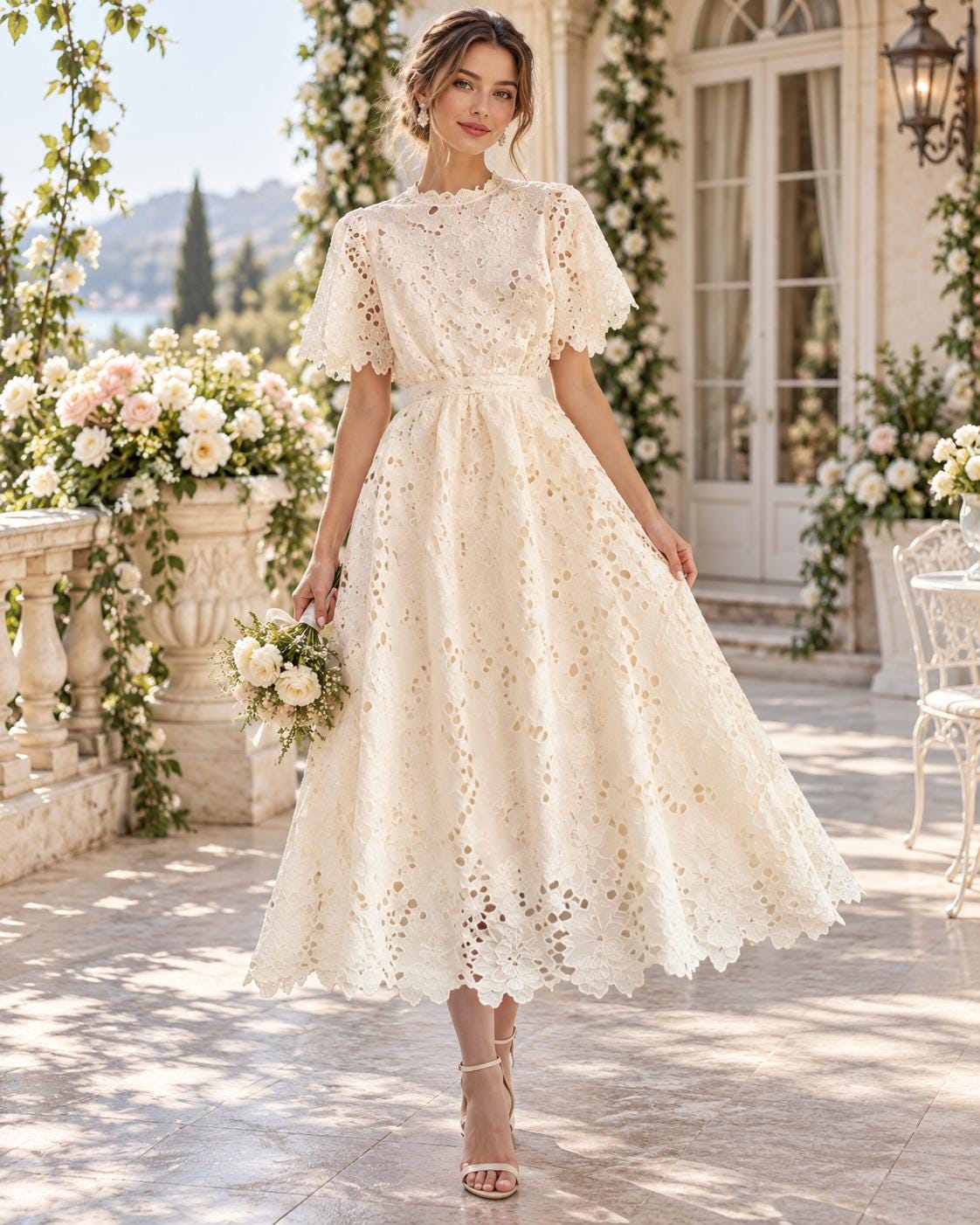 white dress korean style summer korean white dress
