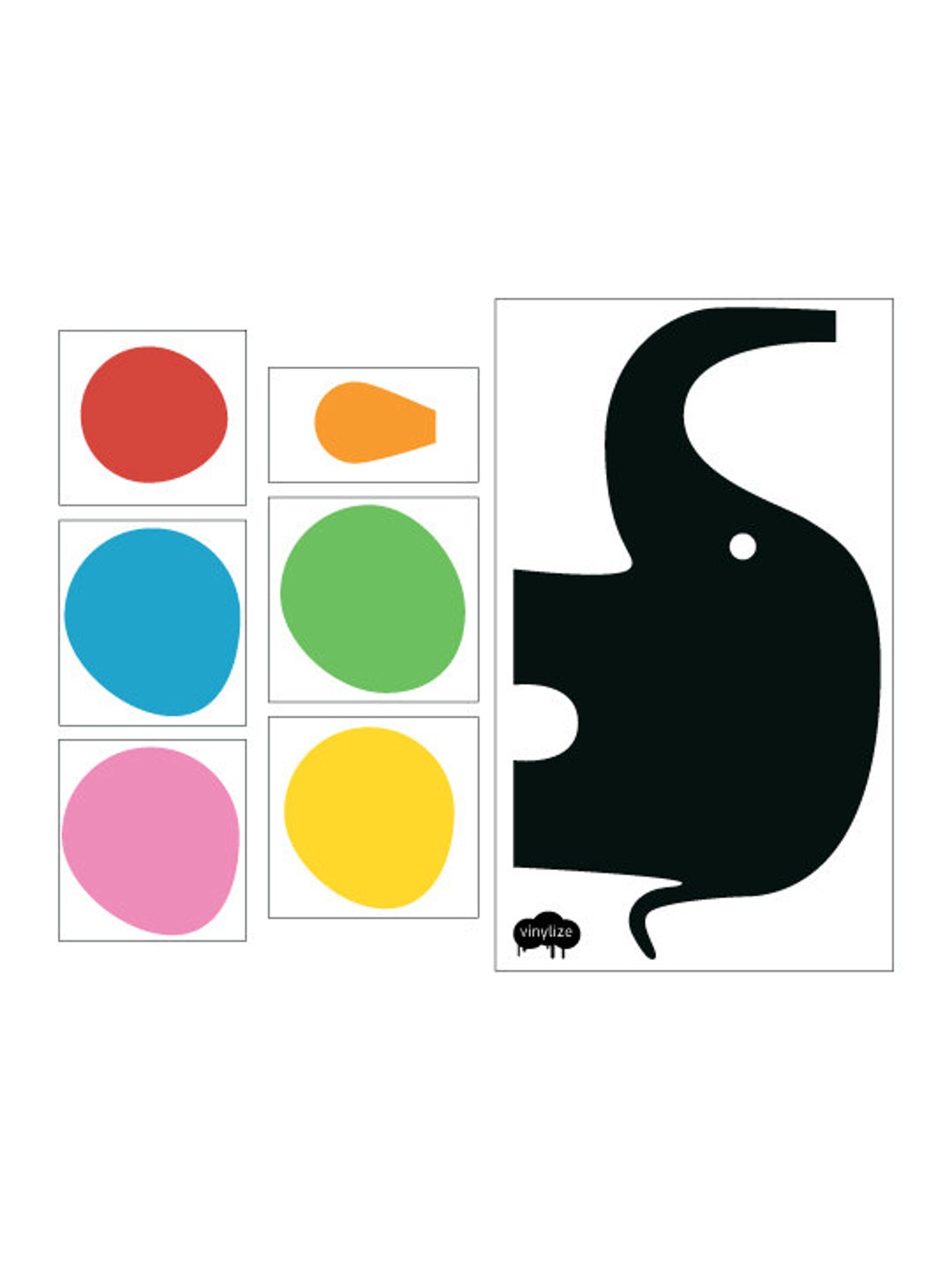 Bubble Elephant Wall Sticker Etsy