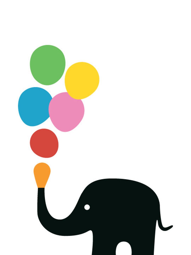 Bubble Elephant Wall Sticker Etsy