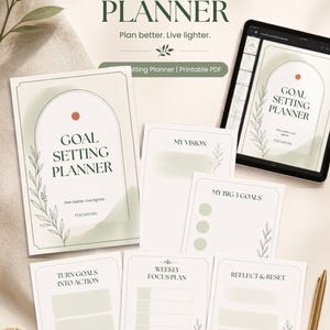 Goal Setting Planner | Weekly Focus, Action Plan (digital Download ...