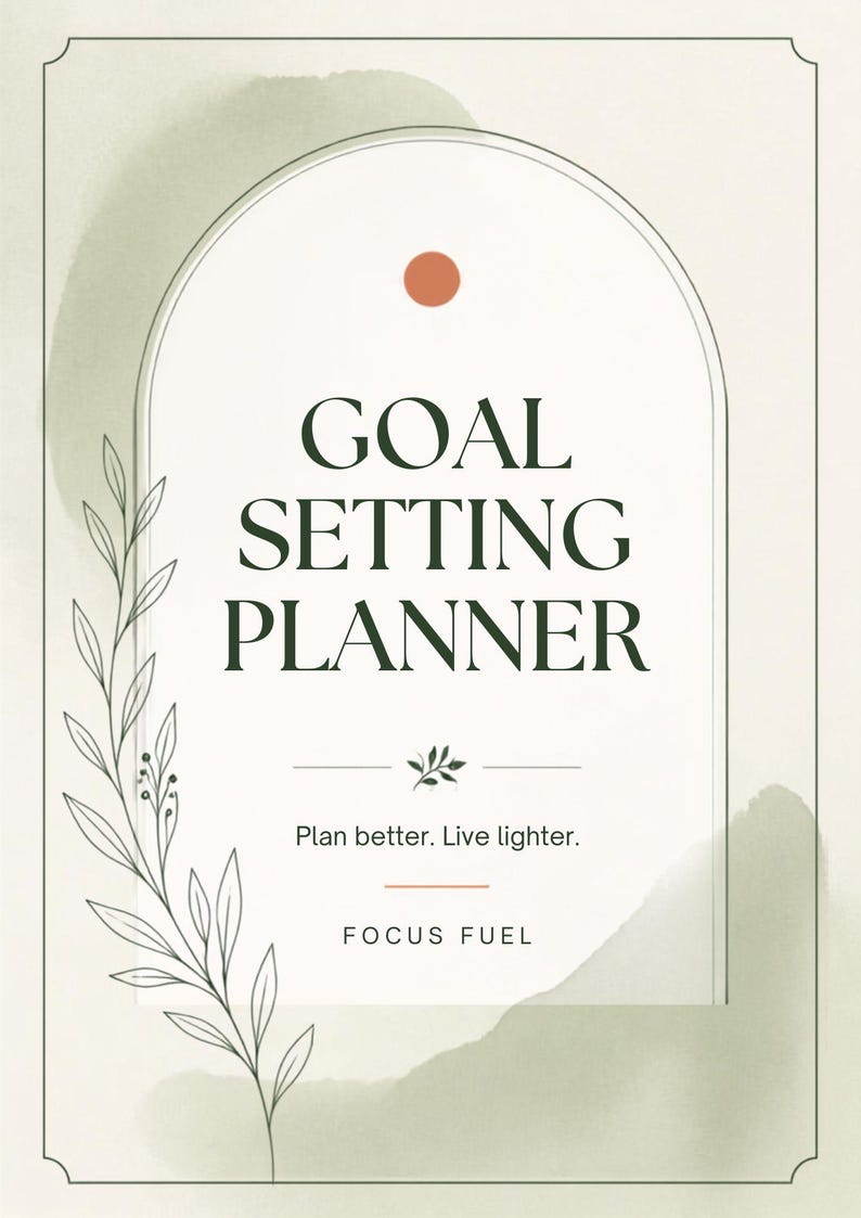 Goal Setting Planner | Weekly Focus, Action Plan (digital Download ...