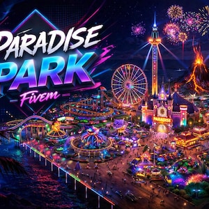 FiveM Paradise Theme Park script + Map | 20 Attractions | ESX/QBcore | Optimized | Easy install | Instant Download
