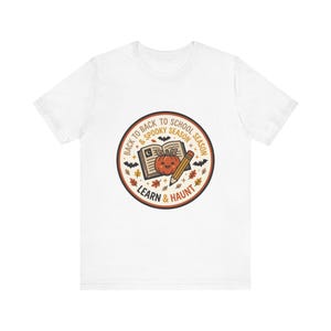 Back to School Spooky Season Pumpkin Patch Learn & Haunt T-shirt
