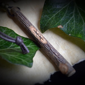 Rowan Wood Protection talisman viking bind Rune Witchcraft witches Wicca Pagan Yule Tree decoration Gift