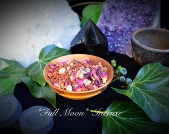 Full Moon Incense grain Wiccan Pagan Witchcraft hand blended spells herbs resins
