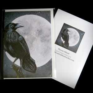Raven Moon Greeting Card Halloween Witches Birthday Wicca Witch Pagan