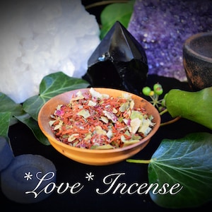 Love Incense grain Wiccan Pagan Witchcraft hand blended spells herbs resins