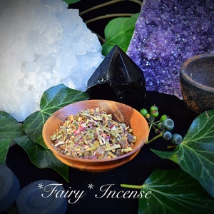 Fairy Incense grain Wiccan Pagan Witchcraft hand blended spells herbs resins