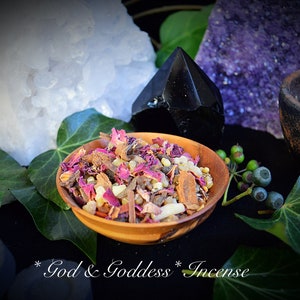 God & Goddess Incense grain Wiccan Pagan Witchcraft hand blended spells herbs resins