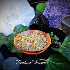 Healing Incense grain Wiccan Pagan Witchcraft hand blended spells herbs resins