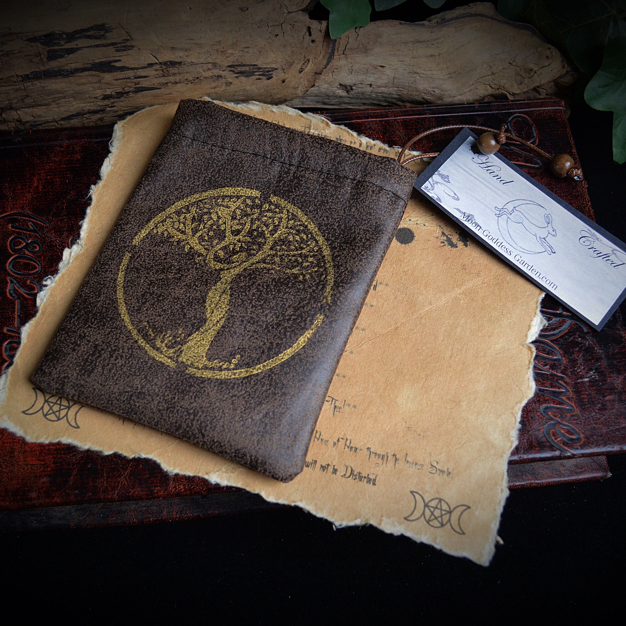 25 Runes With Faux Leather Bag and Casting Instructions Tree of Life ...