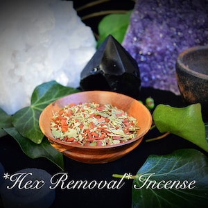 Hex removal Incense grain Wiccan Pagan Witchcraft hand blended spells herbs resins