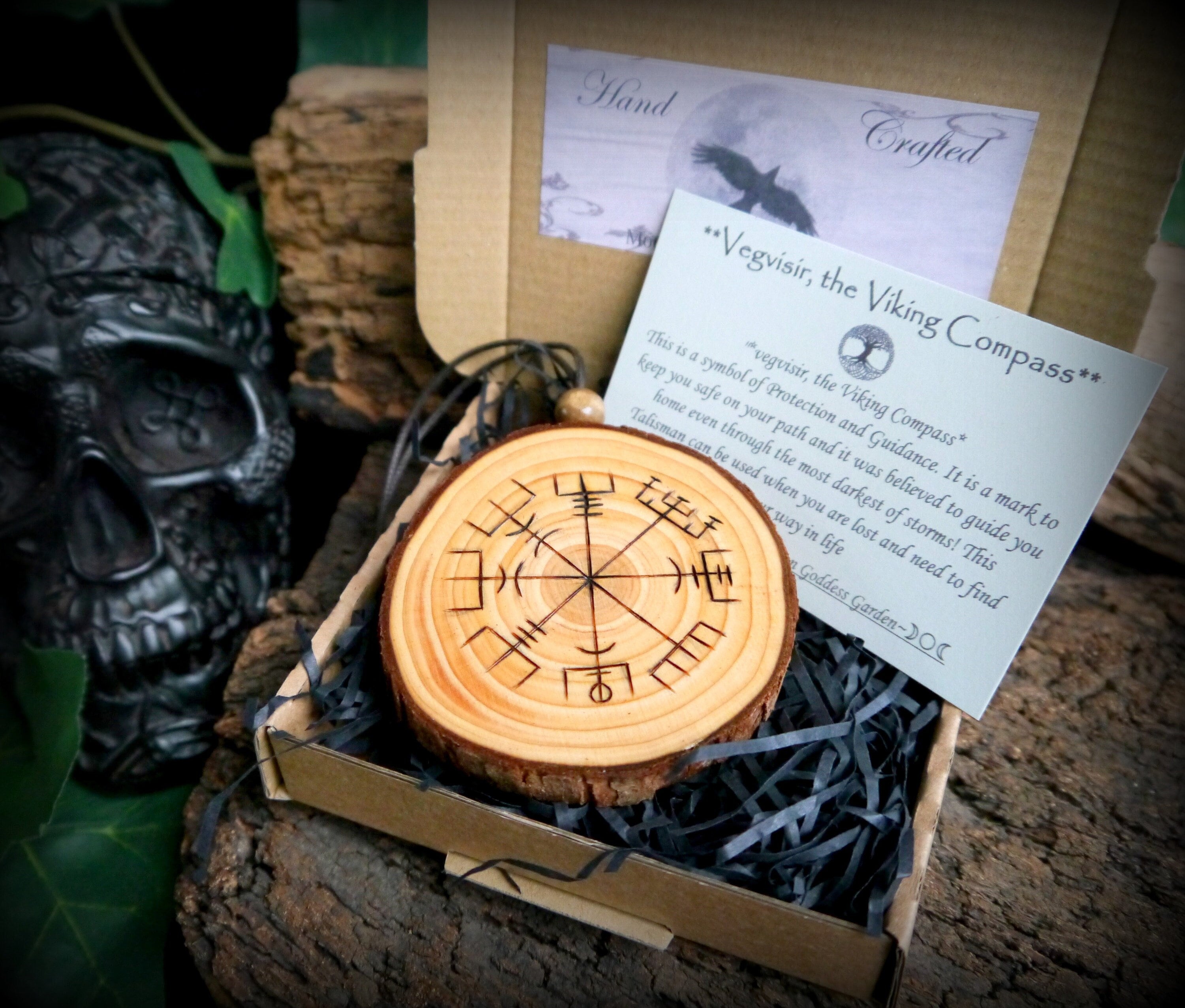 Protective Compass Vegvisir Viking Compass Wooden Altar Piece: Protection & Guidance - Etsy