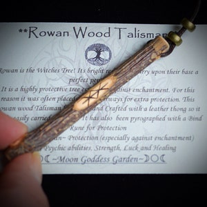 Rowan Wood Protection Talisman Viking Bind Rune Witchcraft Witches ...