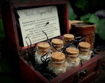Witches Apothecary Salt Chest Set: Spellcasting Herb Mixes